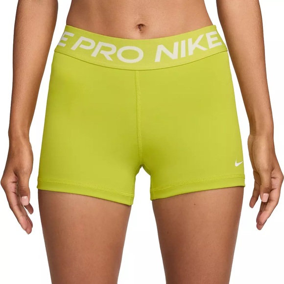 Nike Pants - NWT Nike Women's Pro 3” Shorts | Bright Cactus | Size S